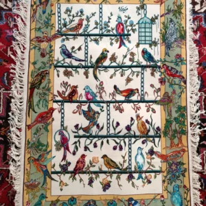 فرش زرنیم طوطی